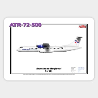 Avions de Transport Régional 72-500 - Braathens Regional (Art Print) Sticker